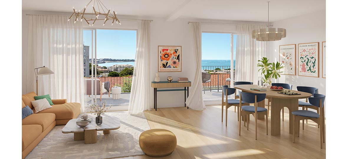 Ambiance intérieure d'un appartement de la résidence Soixante-Treize