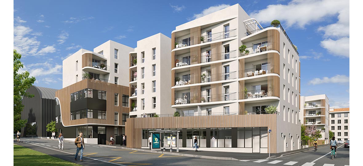 Perspective du programme immobilier neuf Soixante-Treize à La Rochelle, quartier Port Neuf