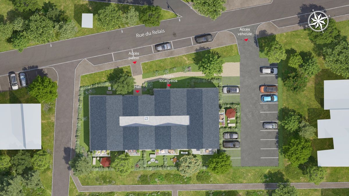 Plan masse officiel de la résidence CADENCE rue du Relais à Gosné