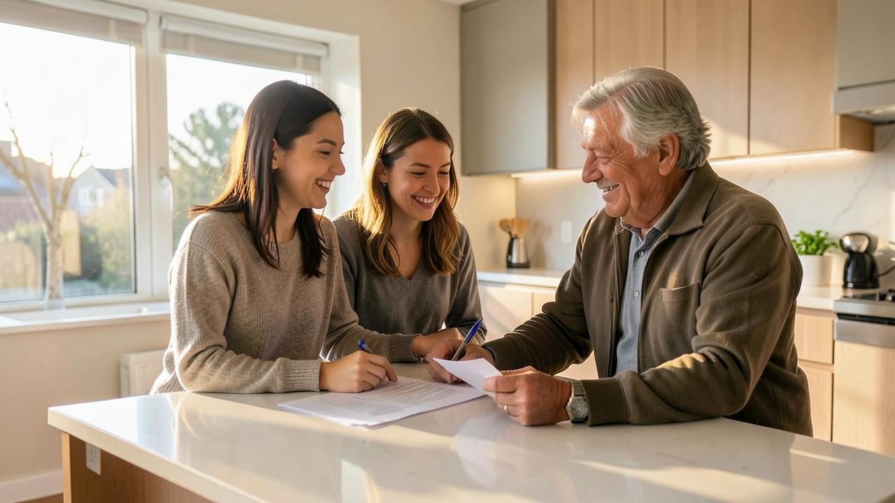 Discussion familiale autour d'un projet d'achat immobilier
