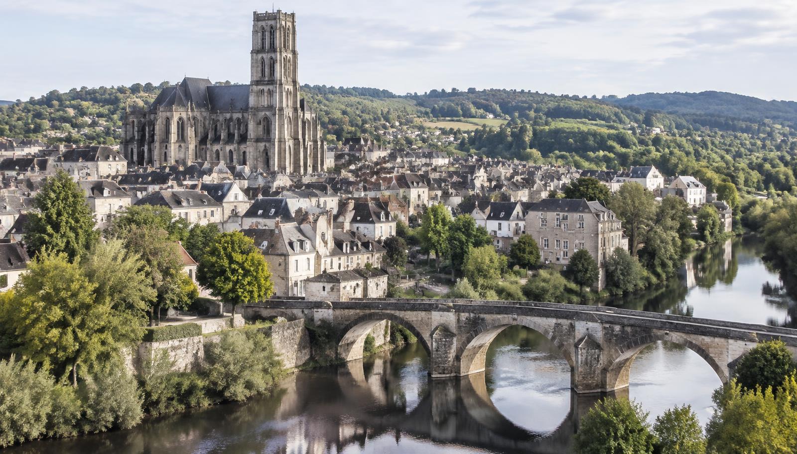 Illustration des paysages urbains et ruraux du département Haute-Vienne