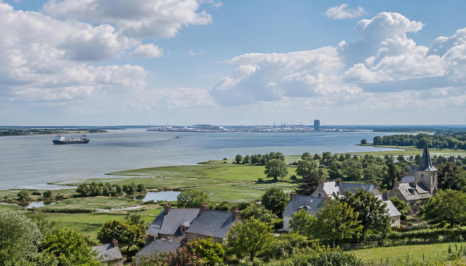 Illustration des paysages urbains et ruraux du département Loire-Atlantique
