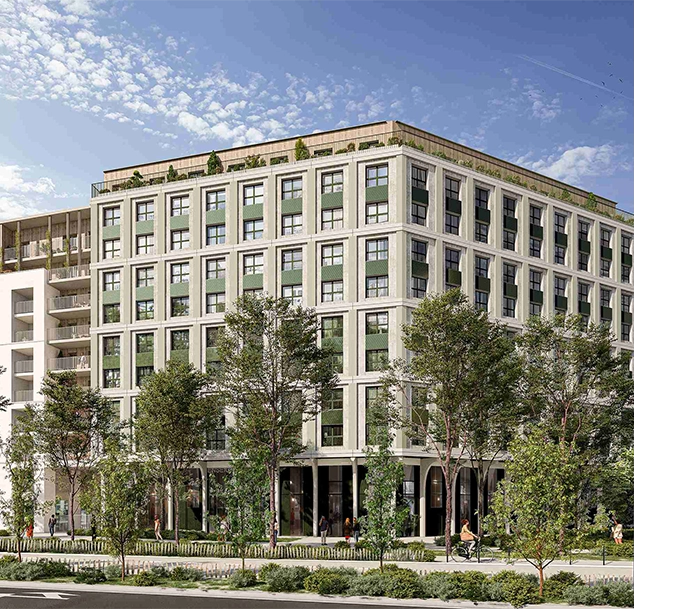 Vue du programme immobilier neuf Le Belvédère — Bordo Alto à Bordeaux : résidence contemporaine claire
