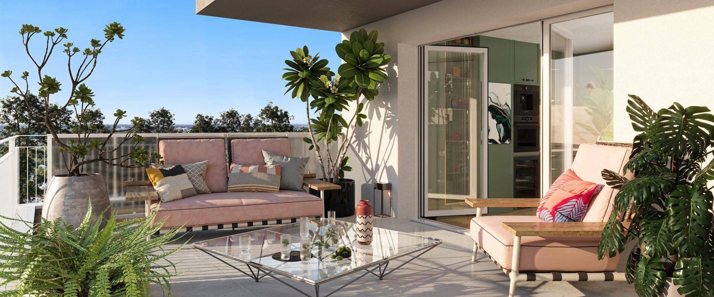 Terrasse d'un appartement de la résidence Clos de Saé aux Ponts-de-Cé
