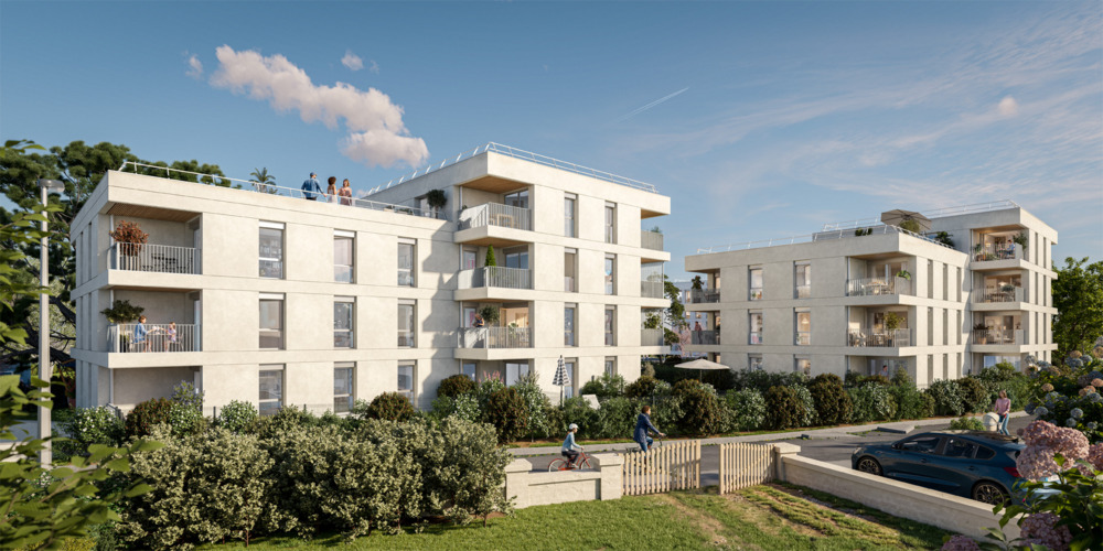 Perspective officielle du programme immobilier neuf Oxygène à Auray