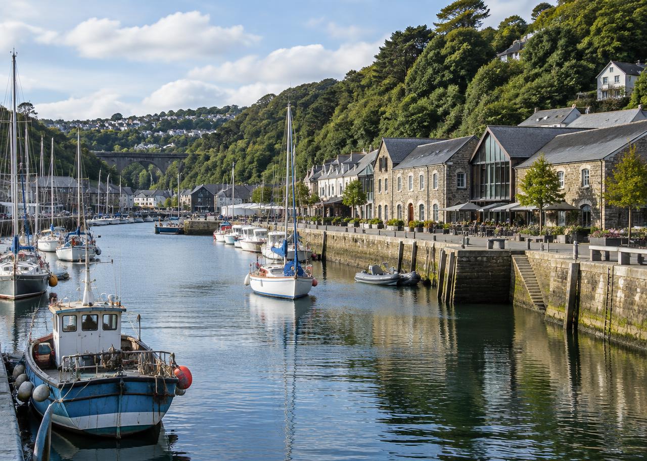 Port du Légué à Saint-Brieuc : quais, bateaux et façades restaurées