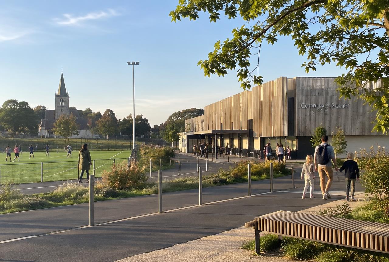 Équipements sportifs de Saint-Méen-le-Grand : terrains, piste et vestiaires